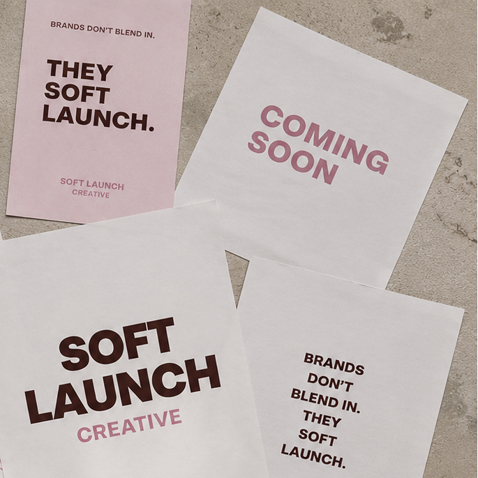 Boutique Shopify website design concept coming soon by Soft Launch Creative
